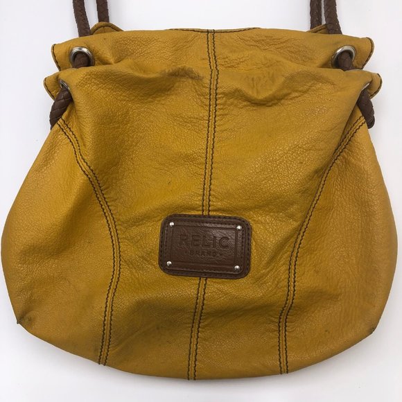 Relic Brand Purse Brown Mustard Shoulder Bag - Picture 2 of 4